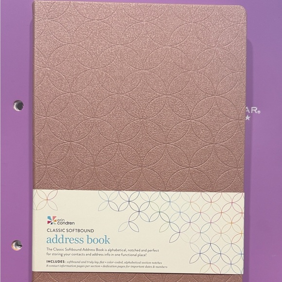 Erin Condren Softbound Address Book with Brown Cover - Picture 1 of 3